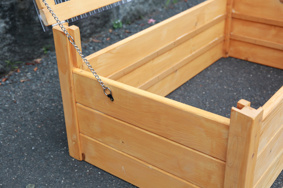 木製コンポスト｜底がないタイプ 家庭で作る自然の堆肥 生ごみを土に還す、エコアイテム 3枚目の画像