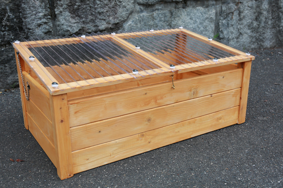 木製コンポスト｜底がないタイプ 家庭で作る自然の堆肥 生ごみを土に還す、エコアイテム 1枚目の画像