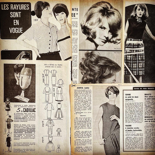 海外ヴィンテージ紙もの65点セット(モード＆ソーイング系) その他素材