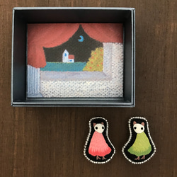 心優しき侏儒たち（刺繍ブローチ） 2枚目の画像