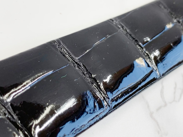 日本製　クロコダイル　３０㎜巾　上質　ベルト　ボンベ加工　真鍮磨き上げ金具　エキゾチックレザー 画像参照