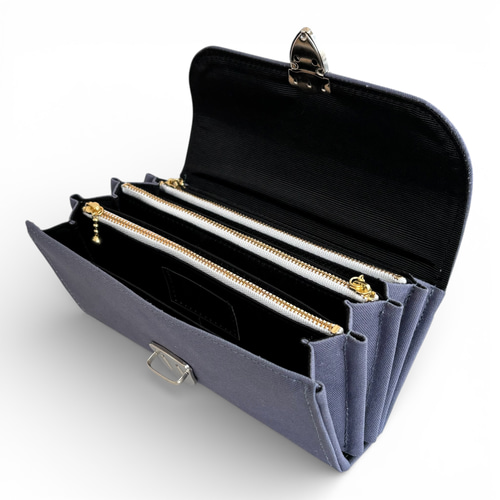 改良型】家計やりくり財布/ブルーグレー 長財布 Mimity Handmade 通販