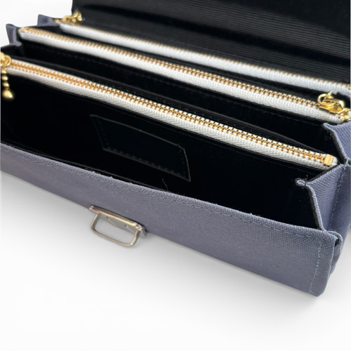 改良型】家計やりくり財布/ブルーグレー 長財布 Mimity Handmade 通販