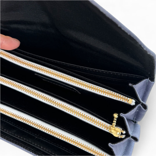 改良型】家計やりくり財布/ブルーグレー 長財布 Mimity Handmade 通販