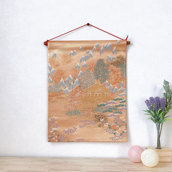 帯のタペストリー　京風景文様　帯リメイク167 4枚目の画像
