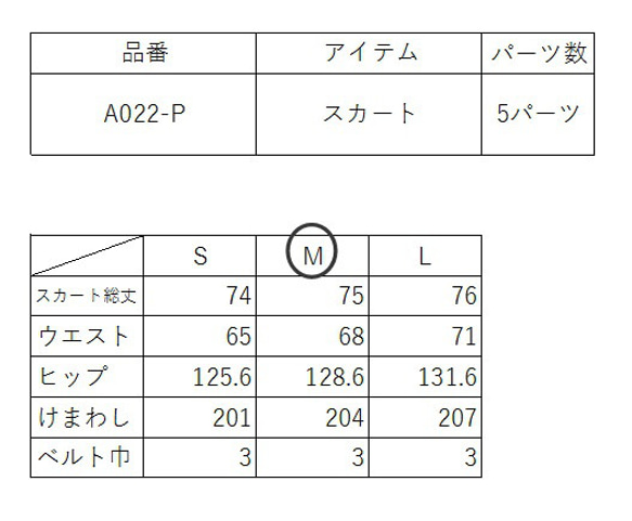 型紙　タック入りフレア巻きスカート　A022-P　レディース 6枚目の画像