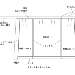 型紙　タック入りフレア巻きスカート　A022-P　レディース 8枚目の画像
