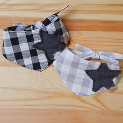 ブラックウォッチタータンチェック柄バンダナ/チェック柄・グリーン