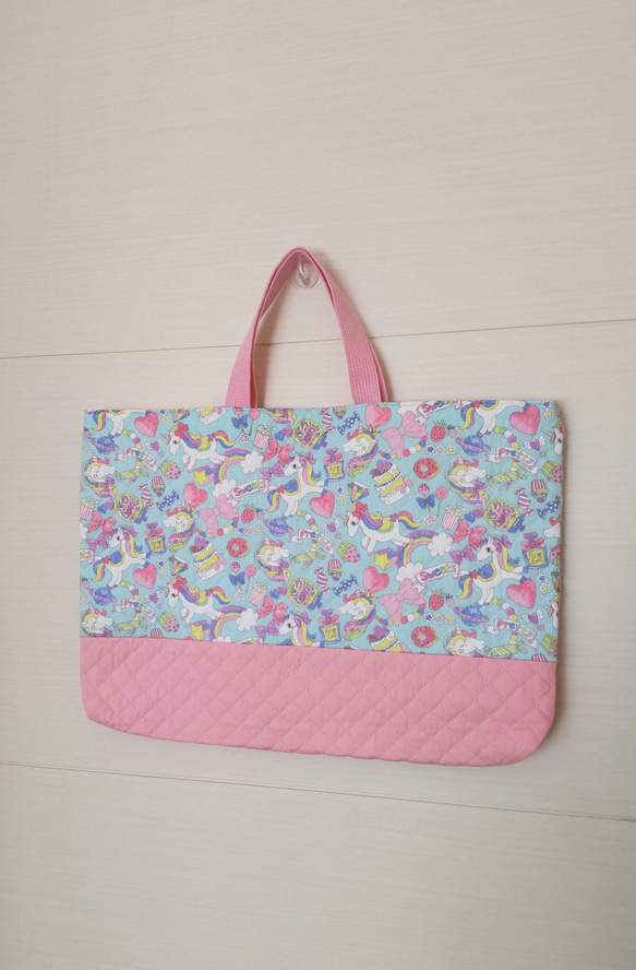 No.376＊入学グッズ　手提げバッグ　体操着袋　ハンドメイド　ユニコーン No.376＊入学グッズ 手提げバッグ 体操着袋 ハンドメイド ユニコーン