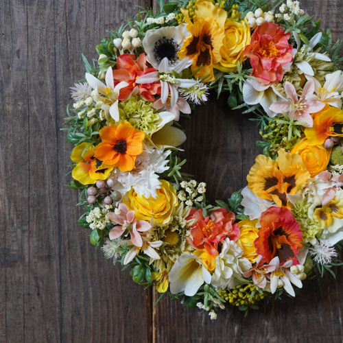 アーティフィシャルフラワーリース ♡ No109 ♡