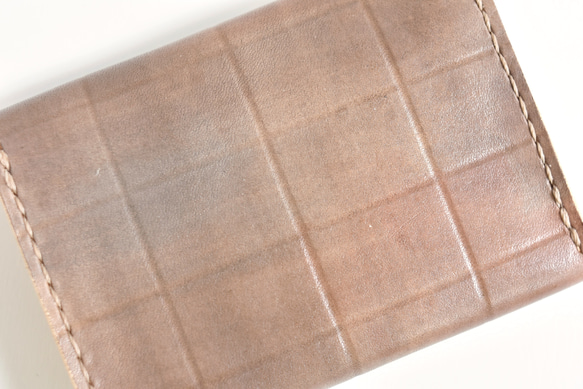 革の手染めカードケース 「チョコレート  No.33（名刺入れ）」 5枚目の画像