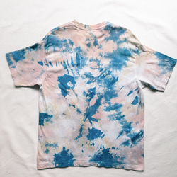 送料無料 "Coloring" 藍染+泥染Tシャツ オーガニックコットン使用　絞り染め 染色 3枚目の画像