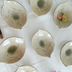 伊賀釉　葉皿　小皿 10枚目の画像