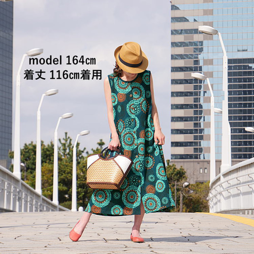 M】スクエア レースネック ペプラムチュニック 柄シャツ