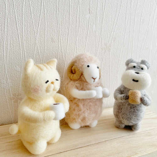 羊毛フェルトのティータイムあにまる＊ 羊毛フェルト cumin seed 通販