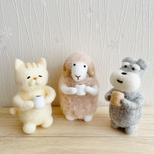 羊毛フェルトのティータイムあにまる＊ 羊毛フェルト cumin seed 通販