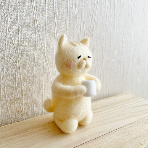 羊毛フェルト 作品 スイーツ王国のティータイム 羊毛フェルトのティータイムあにまる＊ 羊毛フェルト cumin seed 通販