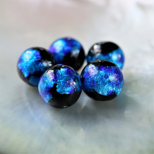 ストラップ 根付 ほたる玉 光る とんぼ玉 ブルー 携帯ストラップ