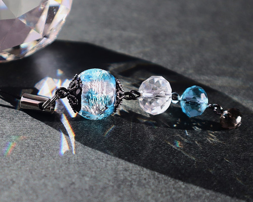 ストラップ宝石 携帯ストラップ ほたる玉 ホタルガラス アクセサリー 琉球 沖縄 お土産