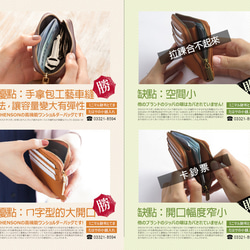 外側3卡超薄ㄇ字大開口零錢包 海松綠 CHENSON真皮 (W00820-G) 禮物 財布 ラッピング 第8張的照片