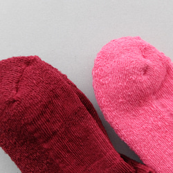 亞麻絨及踝襪（震撼粉色）女款 22-24cm 第4張的照片