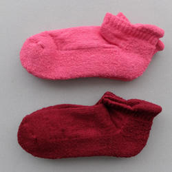 亞麻絨及踝襪（震撼粉色）女款 22-24cm 第3張的照片