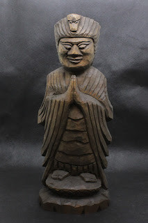 受注制作：馬頭観音（30cm クス材 着色）仏像 円空仏 摸刻 木彫【納期