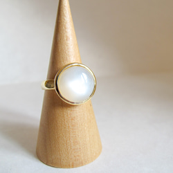 ハンドメイド シルバーリング　ムーンストーン リング 12号 シルバーカラー登場！】天然石ホワイトムーンストーンリング（12