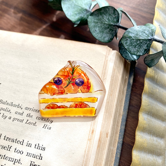 Orange cake brooch｜オレンジケーキブローチ 1枚目の画像