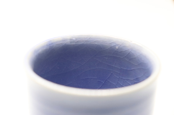 冷酒カップ　ペア（青ビードロ、ビードロ） 5枚目の画像
