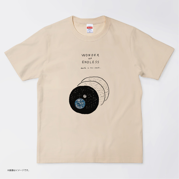 コットンTシャツ「「Small Spaces」/送料無料 4枚目の画像