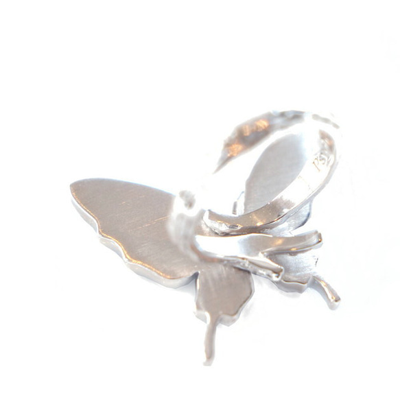 本物の蝶の羽　舞蝶リング　フリーサイズ　スカシジャノメ　[ps033-sukashi] 5枚目の画像