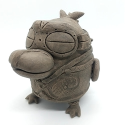 ハシビロコウ土偶(遮光器風味)　ミニ 3枚目の画像