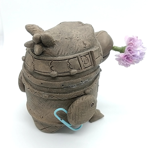 ハシビロコウ土偶(遮光器風味)　ミニ 2枚目の画像