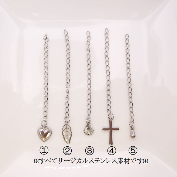 5mmロンドンブルートパーズ☆サージカルステンレスネックレス*N26 6枚目の画像