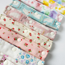 新柄追加☆水筒肩ひもカバー☆シートベルトカバーにも☆優しい色合い☆リバーシブル 13枚目の画像