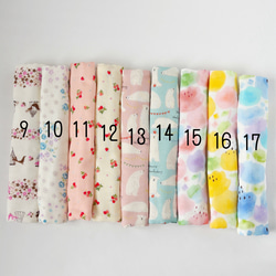 新柄追加☆水筒肩ひもカバー☆シートベルトカバーにも☆優しい色合い☆リバーシブル 10枚目の画像