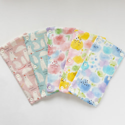 新柄追加☆水筒肩ひもカバー☆シートベルトカバーにも☆優しい色合い☆リバーシブル 5枚目の画像