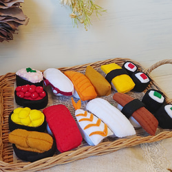 受注製作】フェルト おままごと お寿司セット おもちゃ・人形