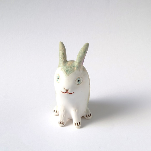 白亜器　干支置物　うさぎ 上品で優しいうさぎさん 干支ミニ置物 うさぎ 陶器 その他置物 raku