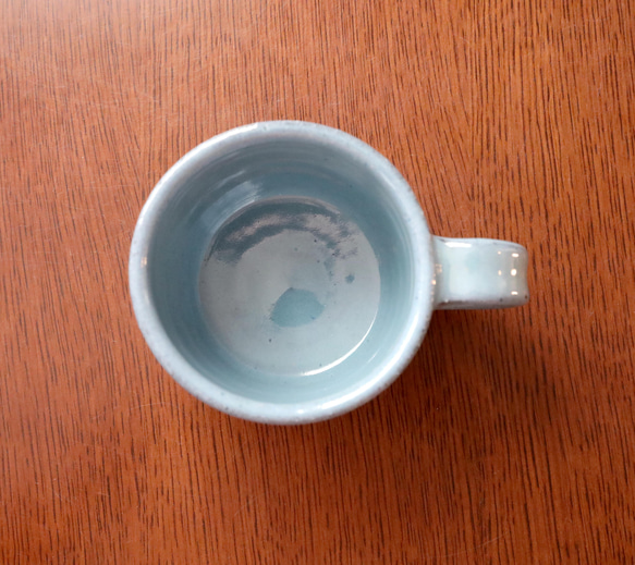 黒御影土と水色釉薬のマグカップ ＊ １ 9枚目の画像