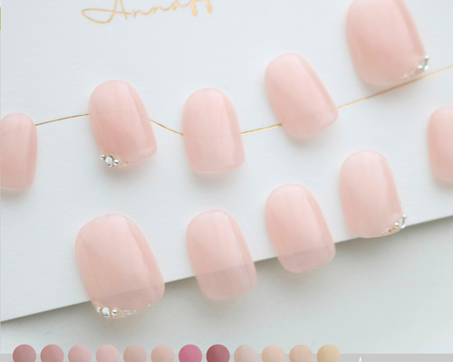 色が選べる♡シンプルなネイルチップ（アート4本） /Annaffiare 結婚式