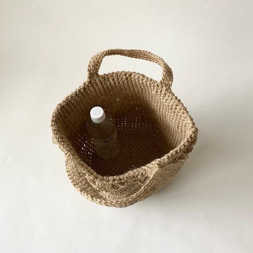 ぐれ ブラック 麻紐フリルバッグ ♪ ハンドメイド 6b2ef9748a17a84232edab13cca7e2