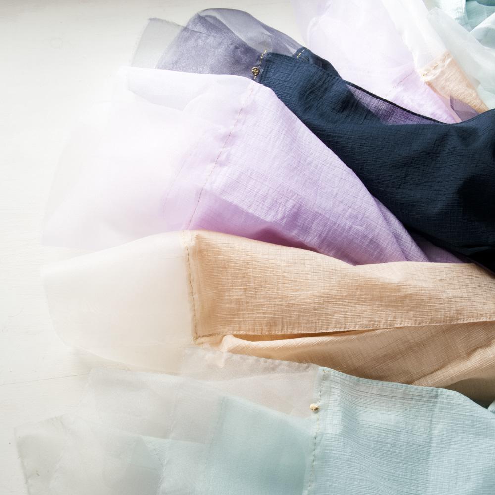 【ハーフ】ふわりと軽い！彩りをまとうストール（5色）