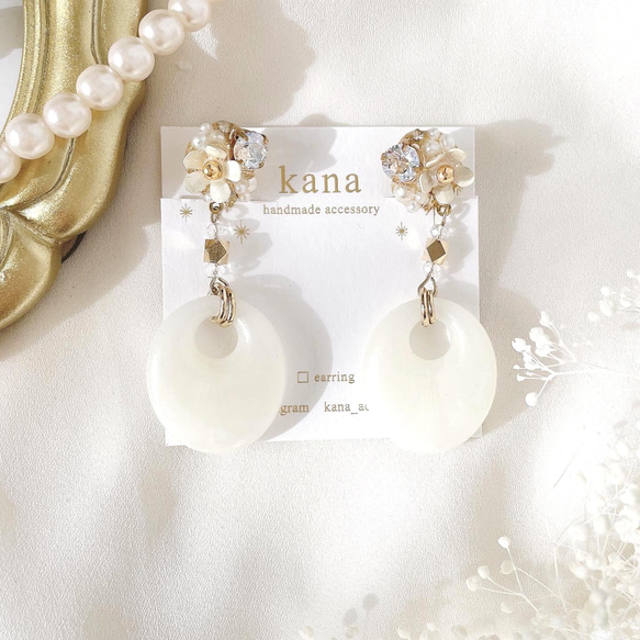 flower×bijou フープピアス イヤリング 金属アレルギー対応 ピアス 