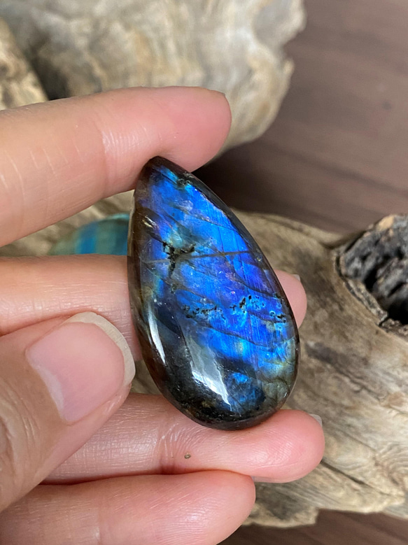 瑠璃色 ラブラドライト 天然石 ルース Labradorite 01 4枚目の画像