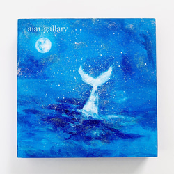 月夜ⅲ】絵画/原画 絵 アクリル画 海 月 絵画 nagi atelier 通販