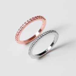 Qroza クローザ 指輪 レディース ハーフエタニティ リング ライン