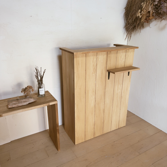 na263. 手元が隠れる 引き出し付き 受付カウンター レジカウンター