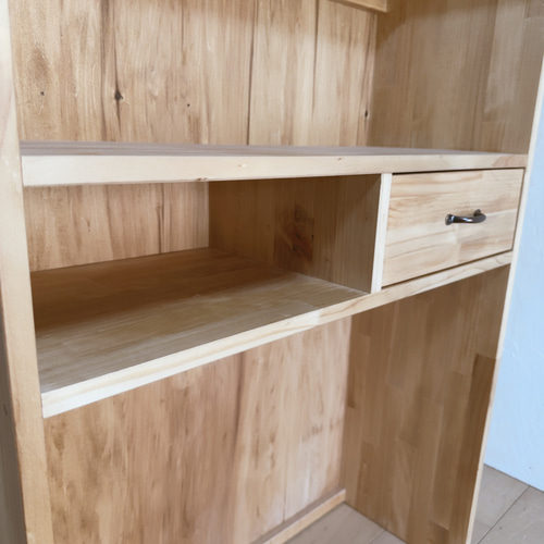 ナチュラルウッド 受付カウンター 引き出し付き ナチュラルウッド 受付カウンター 引き出し付き 店舗 レジカウンター